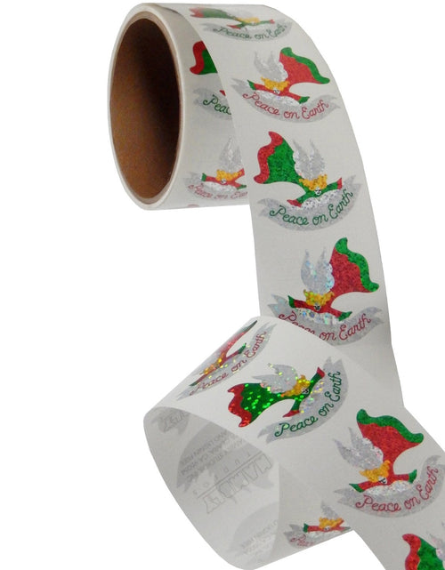 Load image into Gallery viewer, Bulk Roll Prismatic Stickers, Angel / Peace on Earth (50 Repeats) by Present Paper
