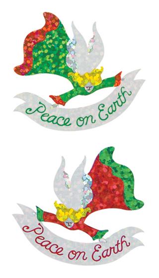 Load image into Gallery viewer, Bulk Roll Prismatic Stickers, Angel / Peace on Earth (50 Repeats) by Present Paper
