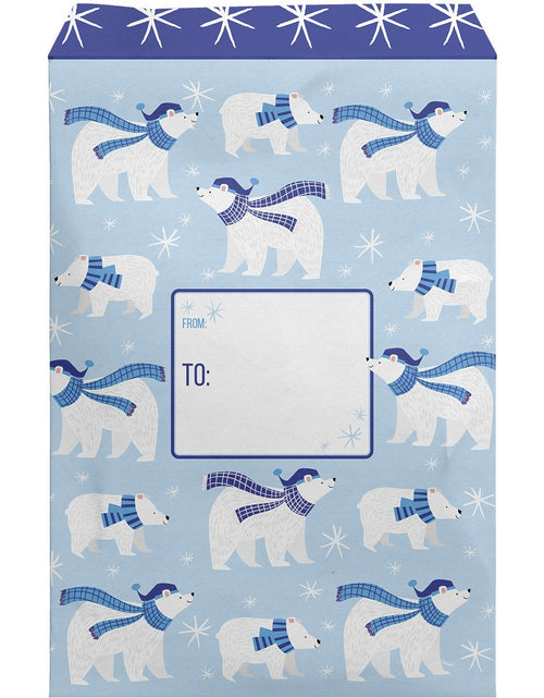 Load image into Gallery viewer, Small Christmas Printed Padded Mailing Envelopes, Polar Bear by Present Paper
