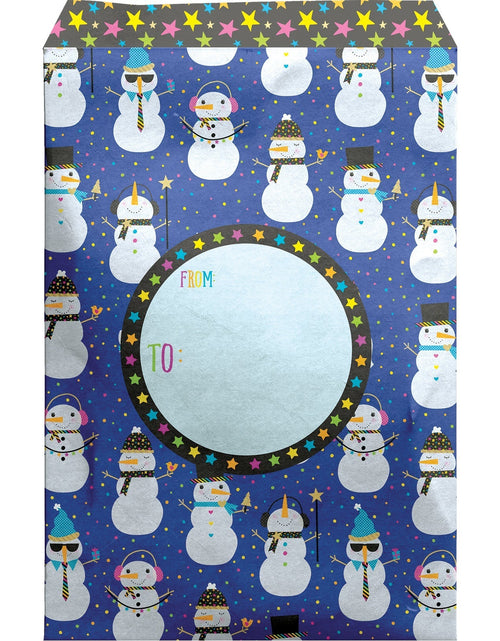 Load image into Gallery viewer, Small Christmas Printed Padded Mailing Envelopes, Snowman Party by Present Paper
