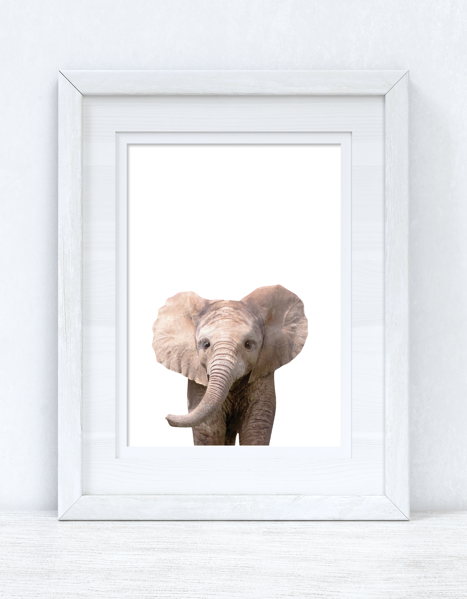Baby Elephant Wild Animal Unisex Nursery Children's Room Wall Decor Print by WinsterCreations™ Official Store