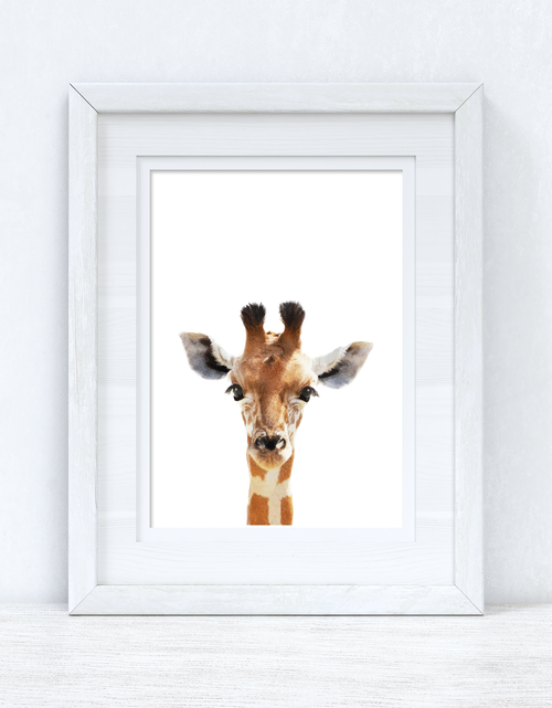 Load image into Gallery viewer, Baby Giraffe Wild Animal Unisex Nursery Children's Room Wall Decor Print by WinsterCreations™ Official Store
