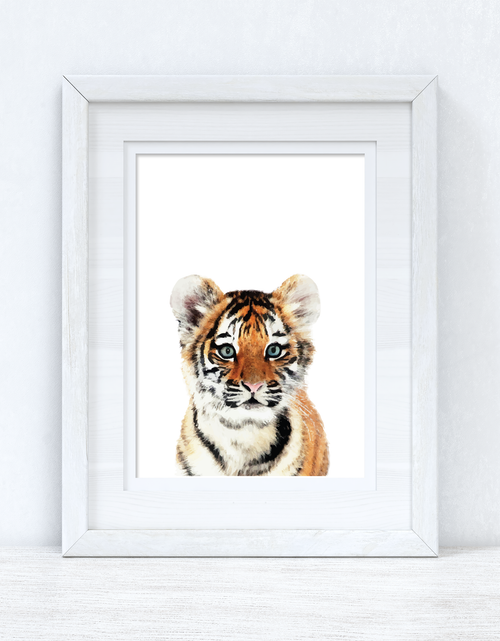 Load image into Gallery viewer, Baby Tiger Wild Animal Unisex Nursery Children's Room Wall Decor Print by WinsterCreations™ Official Store
