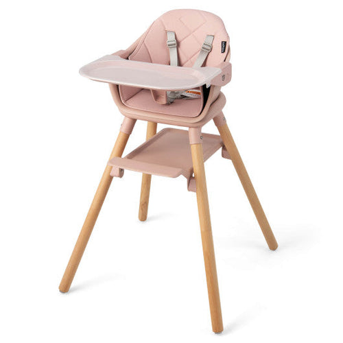 Load image into Gallery viewer, 6-in-1 Baby High Chair with Removable Dishwasher and Safe Tray-Pink
