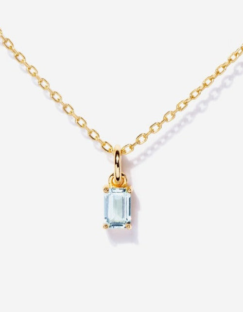 Load image into Gallery viewer, Birthstone Necklace - March by Little Sky Stone
