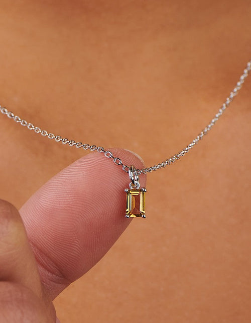 Load image into Gallery viewer, Birthstone Silver Necklace - November by Little Sky Stone
