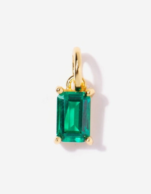 Load image into Gallery viewer, Emerald Necklace Charm by Little Sky Stone
