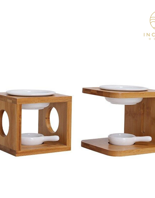 Load image into Gallery viewer, Creative Bamboo Essential Oil Burner by incenseocean
