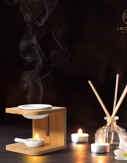 Load image into Gallery viewer, Creative Bamboo Essential Oil Burner by incenseocean
