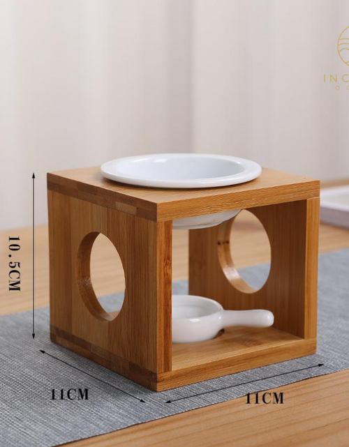 Load image into Gallery viewer, Creative Bamboo Essential Oil Burner by incenseocean
