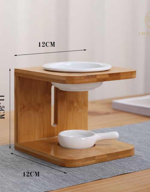 Load image into Gallery viewer, Creative Bamboo Essential Oil Burner by incenseocean

