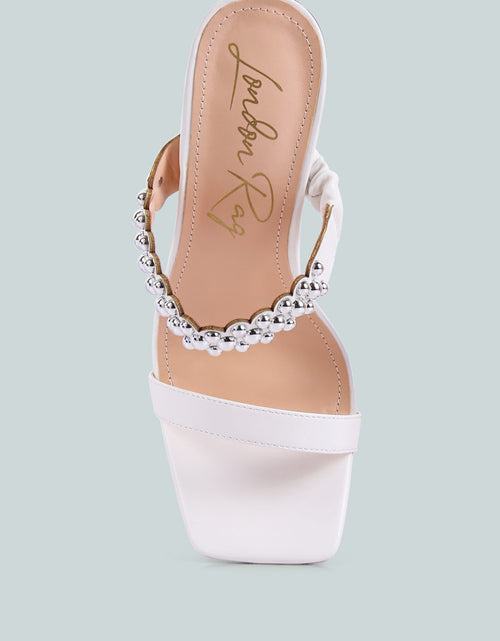 Load image into Gallery viewer, bandy stieletto heel metal stud sandals by London Rag
