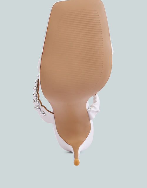 Load image into Gallery viewer, bandy stieletto heel metal stud sandals by London Rag
