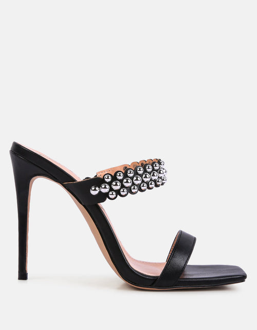 Load image into Gallery viewer, bandy stieletto heel metal stud sandals by London Rag
