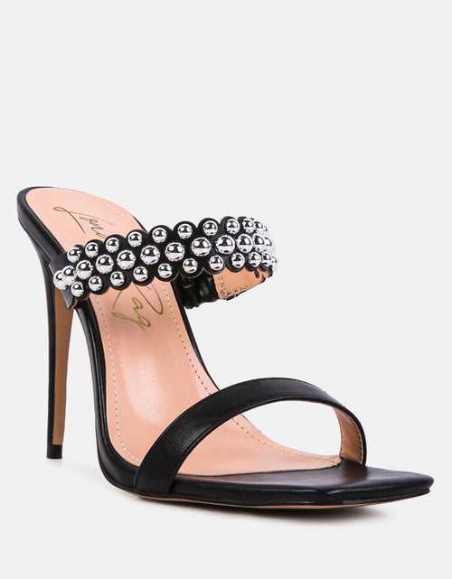 Load image into Gallery viewer, bandy stieletto heel metal stud sandals by London Rag
