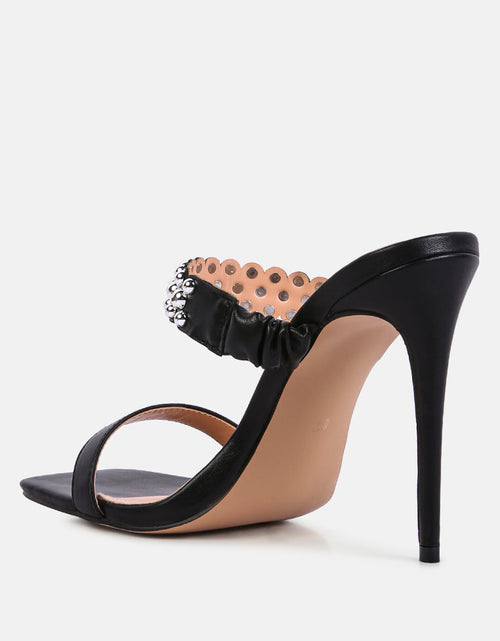 Load image into Gallery viewer, bandy stieletto heel metal stud sandals by London Rag
