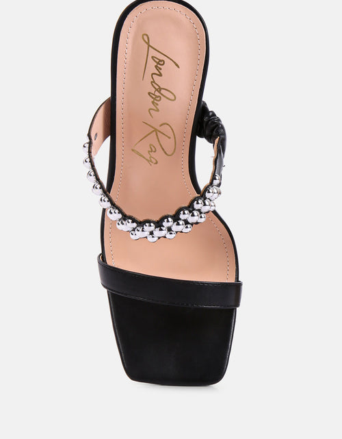 Load image into Gallery viewer, bandy stieletto heel metal stud sandals by London Rag

