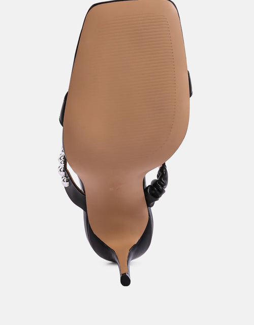 Load image into Gallery viewer, bandy stieletto heel metal stud sandals by London Rag
