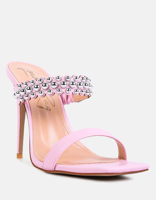 Load image into Gallery viewer, bandy stieletto heel metal stud sandals by London Rag
