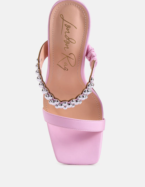 Load image into Gallery viewer, bandy stieletto heel metal stud sandals by London Rag
