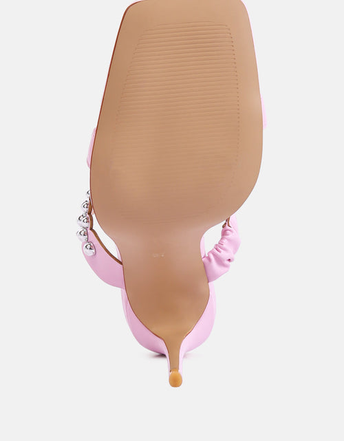 Load image into Gallery viewer, bandy stieletto heel metal stud sandals by London Rag
