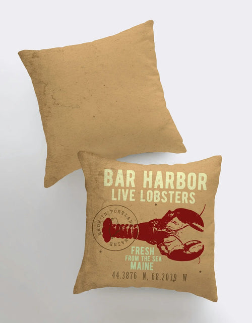 Load image into Gallery viewer, Bar Harbor Live Lobsters | Throw Pillow | Home Decor | Modern Decor | Nautical | Ocean | Gift for Her | Accent Pillow Cover | Beach | Sea by UniikPillows

