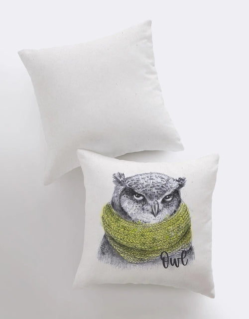 Load image into Gallery viewer, Barn Owl | Pillow Cover | Drawing of an Owl | Throw Pillow | Home Decor | Wilderness | Owl Print | Nature Inspired | Modern Farmhouse | Bird by UniikPillows
