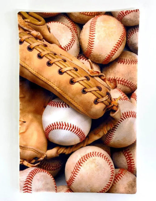 Load image into Gallery viewer, Baseball Glove | 12x18 | Baseballs | Old Baseballs | Old Baseball Glove | Sports Fabric | Sports Fans | Baseball Gifts | Teen Room Décor by UniikPillows
