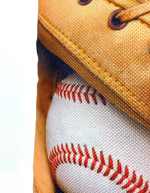 Load image into Gallery viewer, Baseball Glove | 12x18 | Baseballs | Old Baseballs | Old Baseball Glove | Sports Fabric | Sports Fans | Baseball Gifts | Teen Room Décor by UniikPillows
