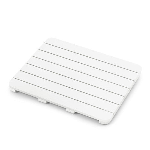 Load image into Gallery viewer, Waterproof HIPS Bath Spa Shower Mat with Non Slip Foot Pads-White
