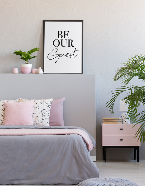 Load image into Gallery viewer, Be Our Guest New 2022 Bedroom Guest Room Wall Decor Print by WinsterCreations™ Official Store
