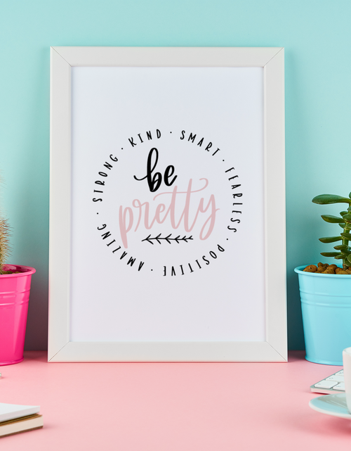 Load image into Gallery viewer, Be Pretty List Motivational Inspiration Wall Decor Quote Print by WinsterCreations™ Official Store
