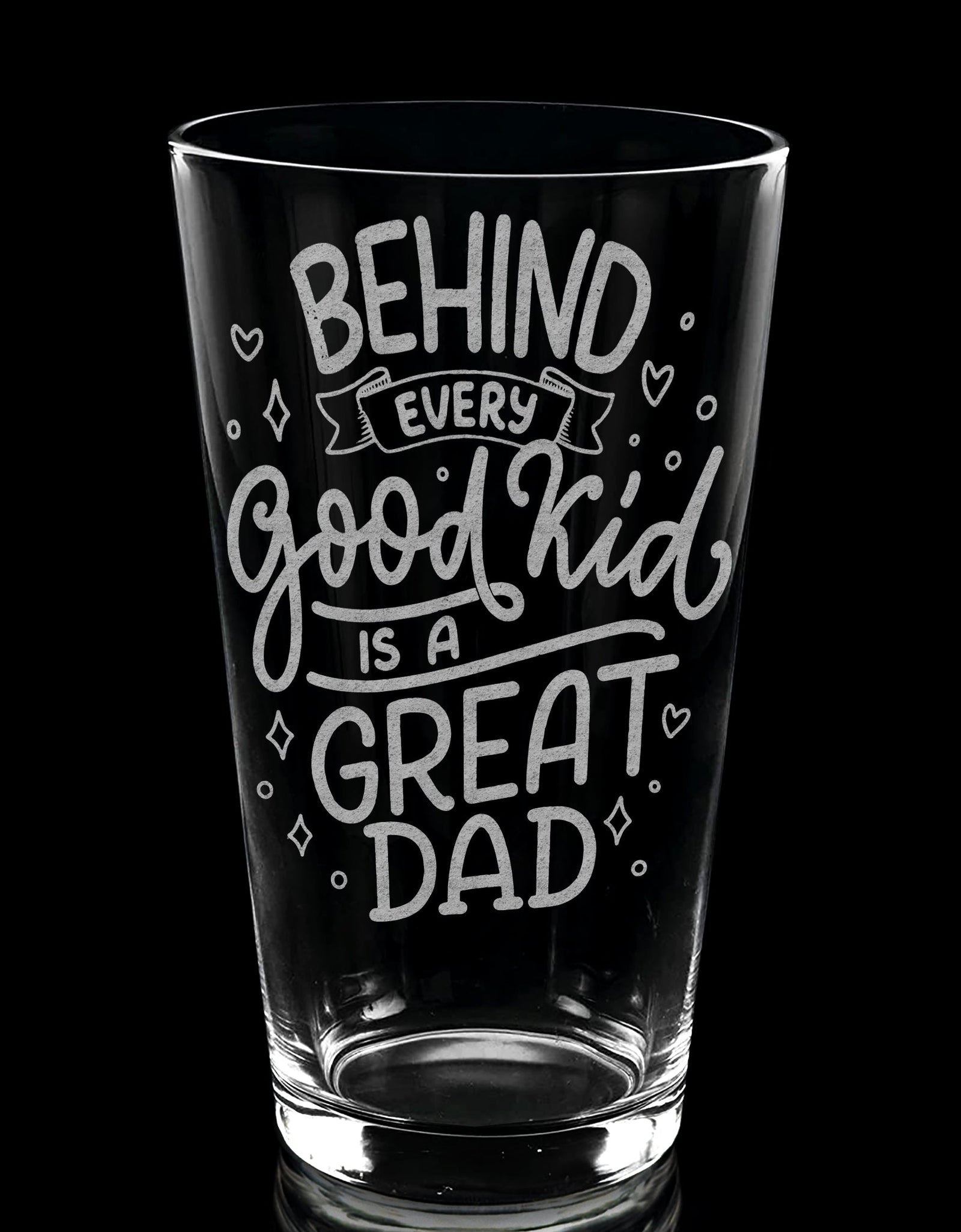 FATHERS & DADS Pint Glasses by LumEngrave