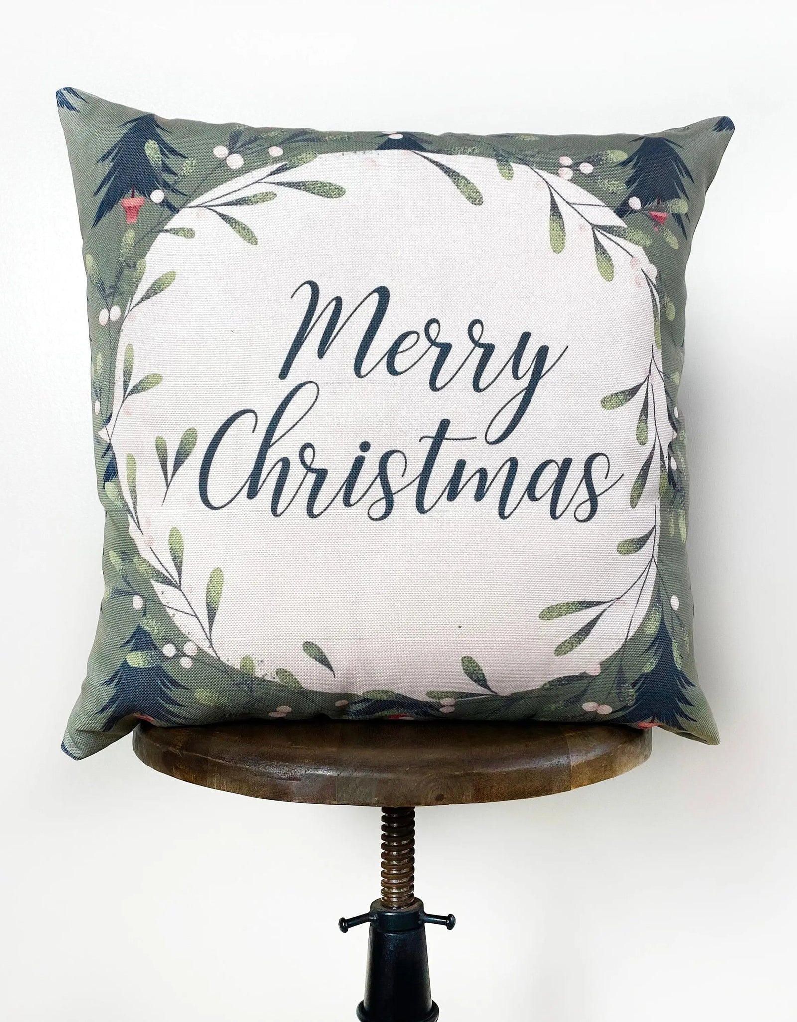 Beige Merry Christmas | Throw Pillow Cover | Christmas tree | Christmas Gifts | Room Decor | Mom Gift | Aaesthetic Room Decor by UniikPillows