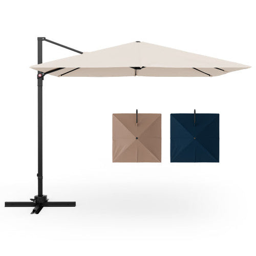 Load image into Gallery viewer, 9.5 Feet Square Patio Cantilever Umbrella with 360° Rotation-Beige
