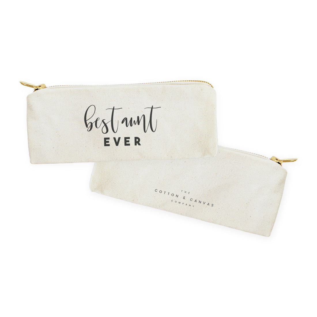 Best Aunt Ever Cotton Canvas Pencil Case and Travel Pouch by The Cotton & Canvas Co.