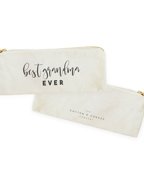 Load image into Gallery viewer, Best Grandma Ever Cotton Canvas Pencil Case and Travel Pouch by The Cotton &amp; Canvas Co.
