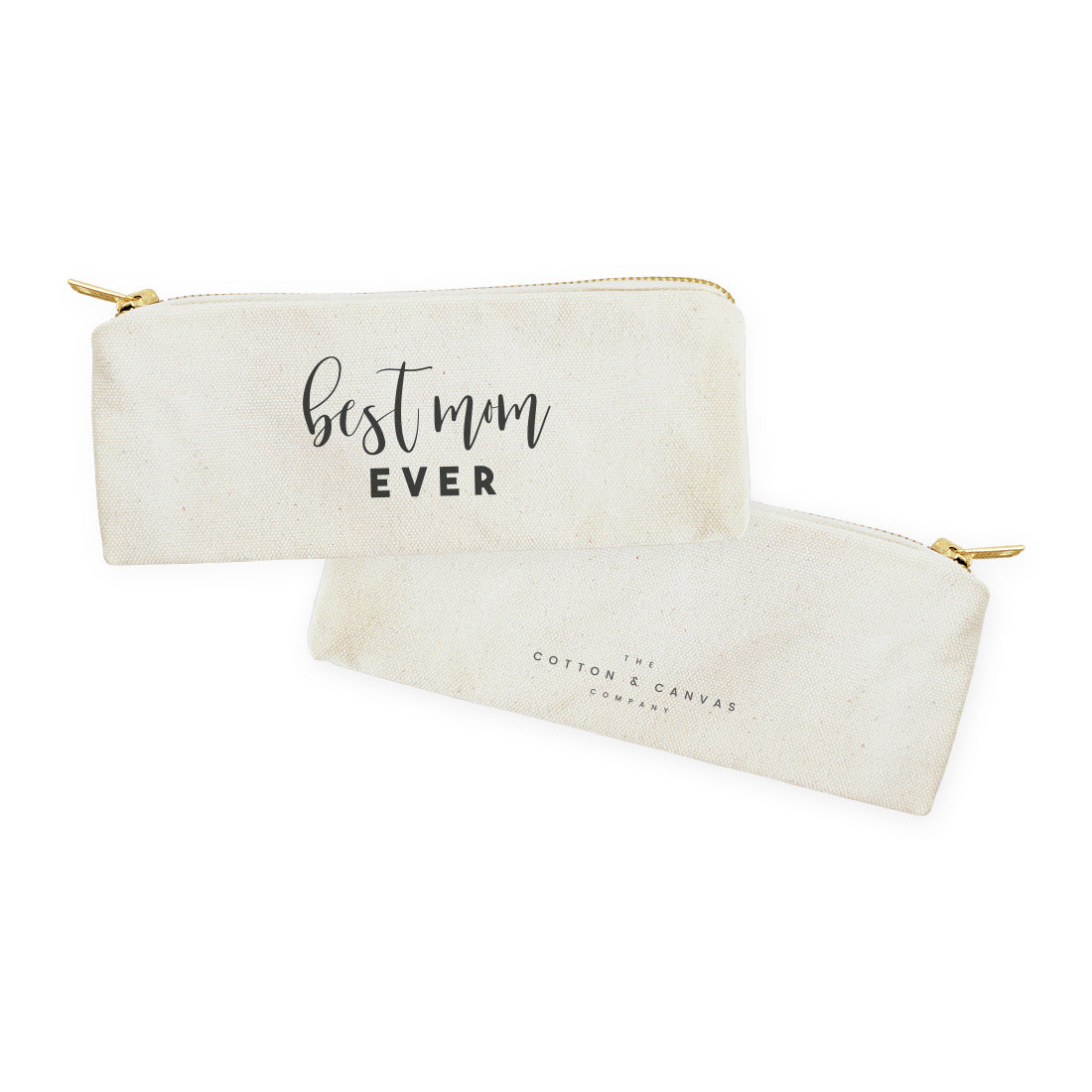 Best Mom Ever Cotton Canvas Pencil Case and Travel Pouch by The Cotton & Canvas Co.