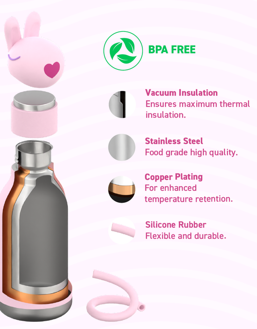 Load image into Gallery viewer, Bunny Bestie Bottle by ASOBU®
