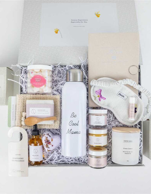 Load image into Gallery viewer, New Mom Gift, Pampering Natural Skincare gift for New Mom by Lizush
