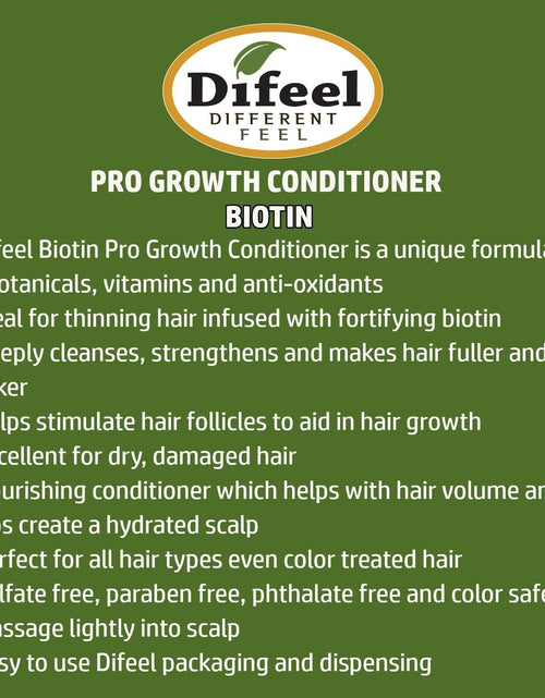 Load image into Gallery viewer, Difeel Biotin Pro-Growth Conditioner 33.8 oz. (PACK OF 2) by difeel - find your natural beauty
