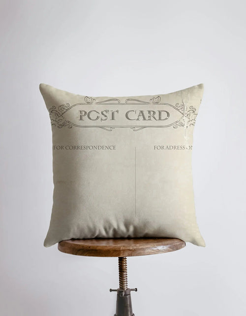 Load image into Gallery viewer, Bird | Postcard  | Pillow Cover | Our Nest | Pillow | Farmhouse Decor | Home Decor | Throw Pillow | Modern Farmhouse | Blue Bird | Gift by UniikPillows

