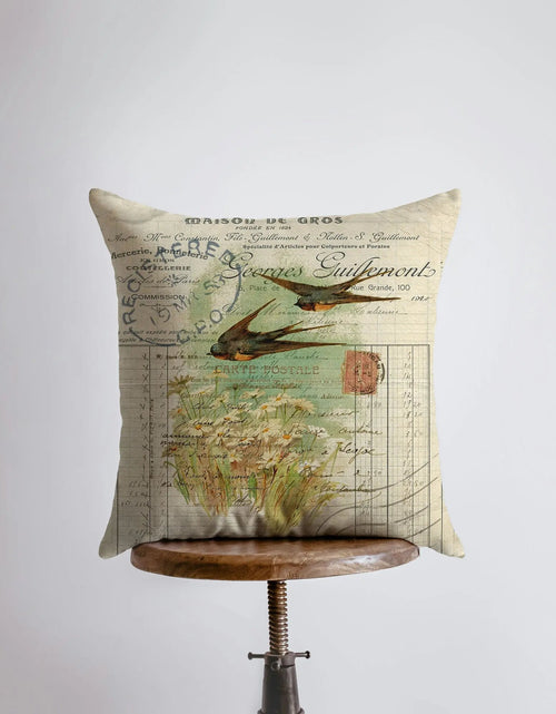 Load image into Gallery viewer, Birds | Pillow Cover | Bird Nest | Pillow | Farmhouse Decor | Home Decor | Throw Pillow | Gift for her | Cute Home Decor | Country Decor by UniikPillows
