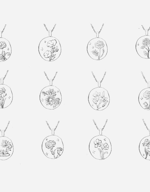 Load image into Gallery viewer, Narcissus Birth Flower Necklace - Dec by Little Sky Stone
