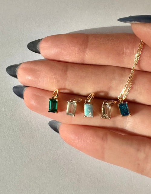 Load image into Gallery viewer, Aquamarine Necklace Charm by Little Sky Stone
