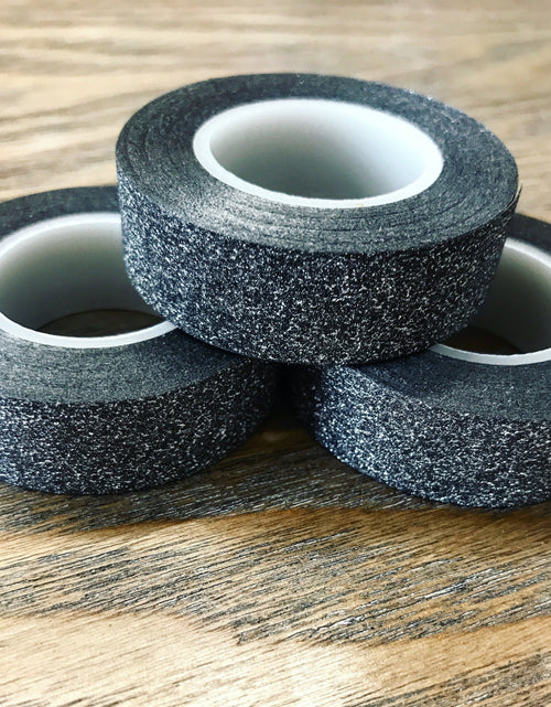 Load image into Gallery viewer, Black Glitter Washi Tape | Gift Wrapping and Craft Tape by The Bullish Store
