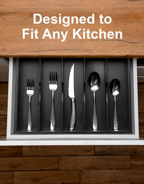 Load image into Gallery viewer, Silverware Tray Black by Royal Craft Wood
