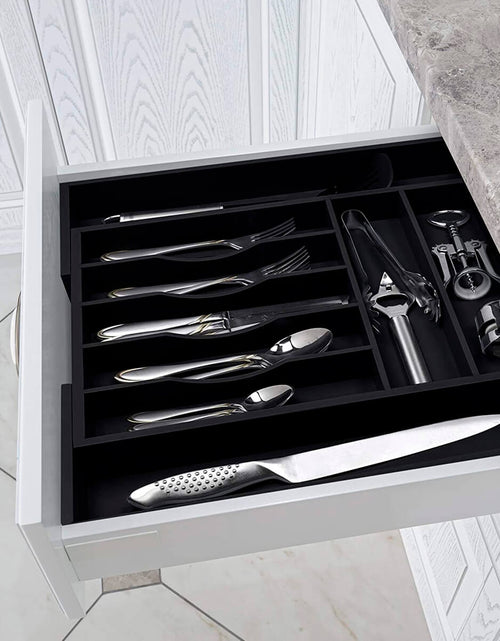 Load image into Gallery viewer, Black Silverware Tray by Royal Craft Wood
