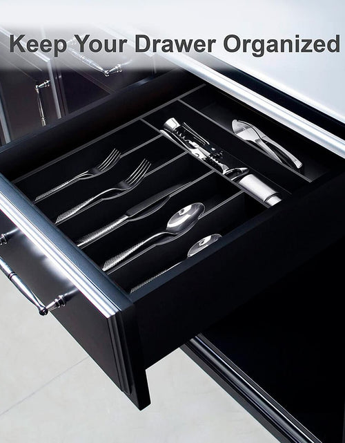 Load image into Gallery viewer, Silverware Tray Black by Royal Craft Wood

