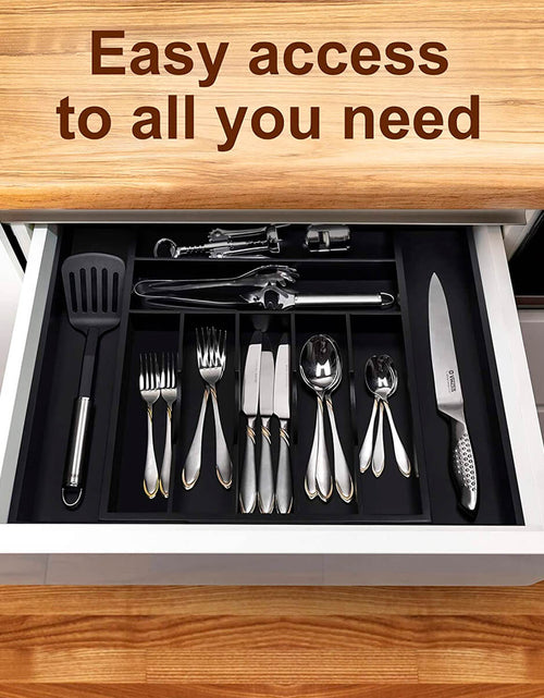 Load image into Gallery viewer, Black Silverware Tray by Royal Craft Wood
